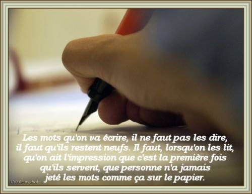 Les mots...